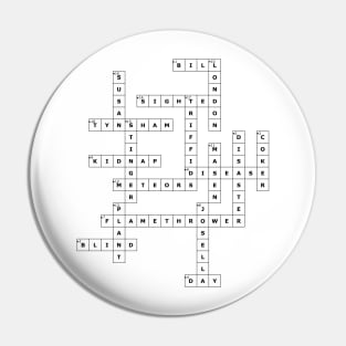 (1951TDOTT) Crossword pattern with words from a famous 1951 science fiction book. Pin