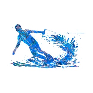 Wakeboard blue art T-Shirt