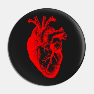 I love / I Heart Heart Anatomy Cardiologist Vintage Design Pin