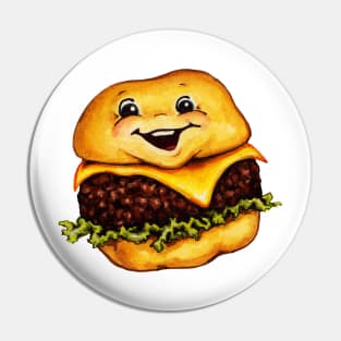 Cheeseburger Cartoons Pin