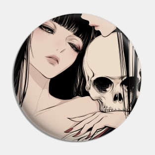 Geisha and skull 8010 Pin