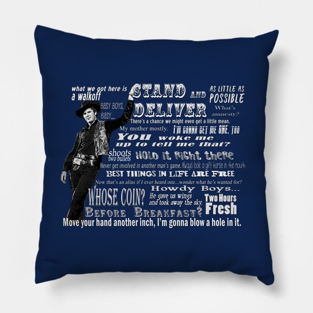 Kid Curry Quotes Pillow by WichitaRed