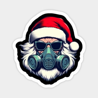 gas mask war santa Magnet