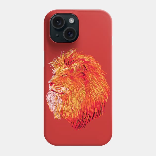 Fire Lion Phone Case by leslieharris372