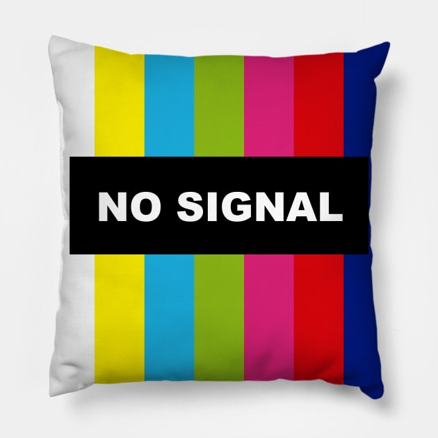 NO SIGNAL Pillow by minicrocks