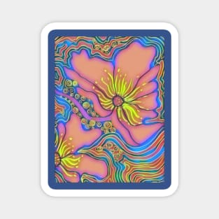 Rainbow Flower Magnet