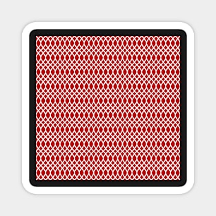 Red pattern Geometric christmas abstract Magnet