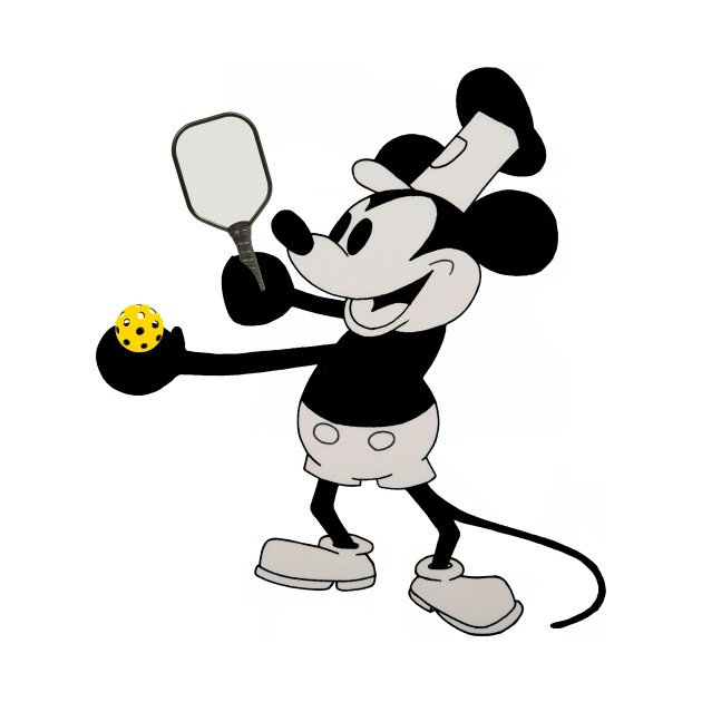 Steamboat Willie Plays Pickleball by numpdog