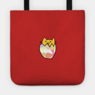 Small Kitty Cat Hatching from Easter Egg Tote