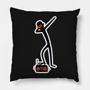 Dabbing Stick Figure - Basecap Music Radio Pillow