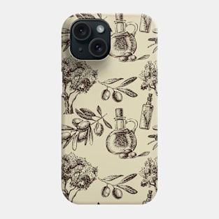 Olives - mediterranean pattern Phone Case