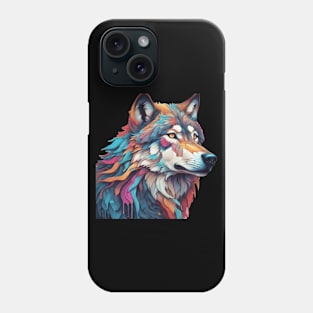 Surrealism art style of a Timber Wolf Phone Case