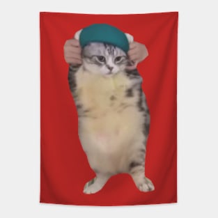 Fat Dancing Cat Meme Tapestry