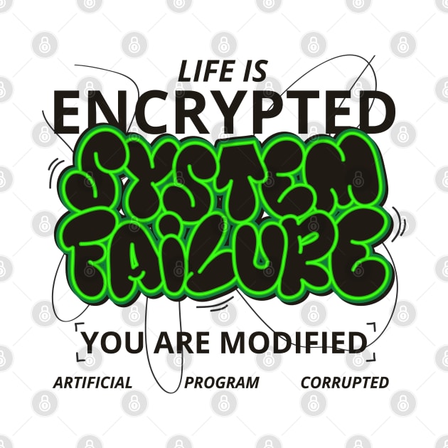System Failure Neon word lettering art by idbihevier
