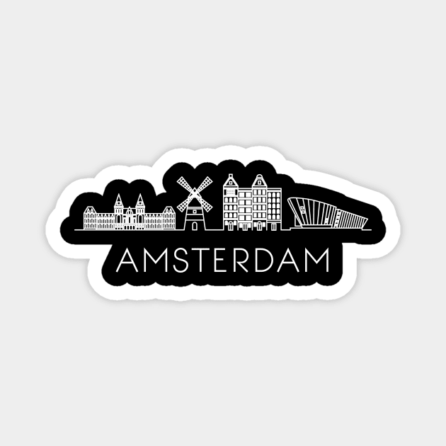 Amsterdam Skyline Magnet by Printadorable