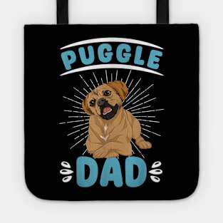 Mens Dog Lover Dad Dog Owner Animal Lover Fathers Day Pet Puggle Tote