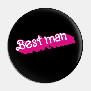 Best Man Barbie logo Pin