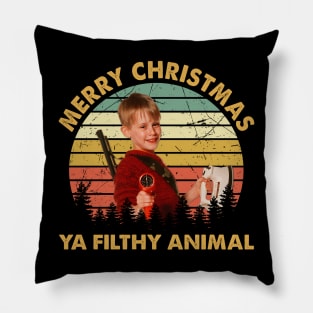 Merry Christmas Ya Filthy Animal Pillow