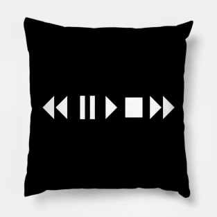 Play Pause Reverse Fast Forward Stop Pillow