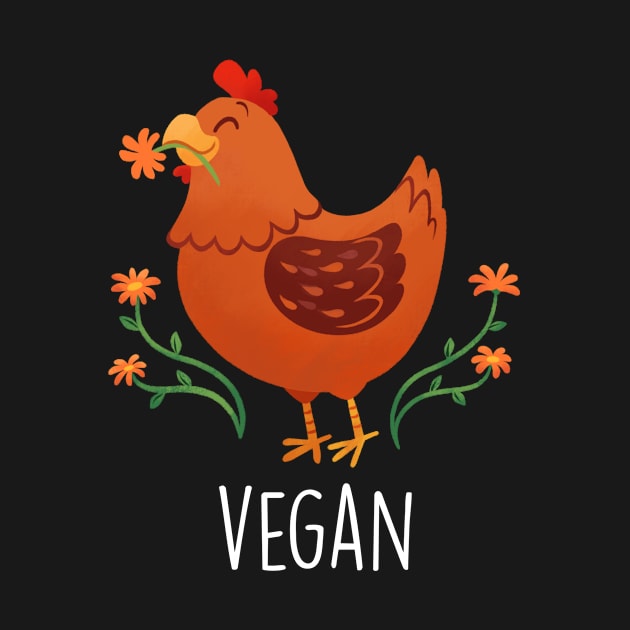 Peaceful Vegan Chicken - Dark by cutevegan