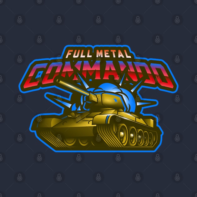 Full Metal Commando Gaming Design T-shirt Coffee Mug Apparel Notebook Sticker Gift Mobile Cover by Eemwal Design