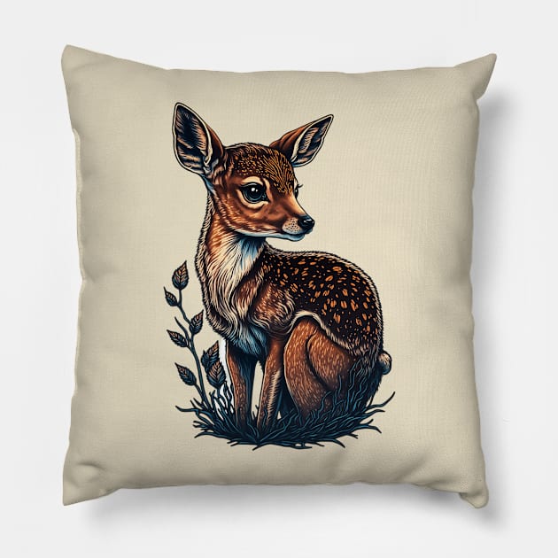 Deer Pillow by yasinylcu