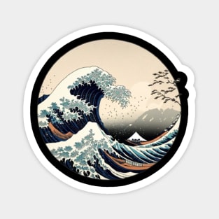 Japanese Art Style Great Wave off Kanagawa Magnet