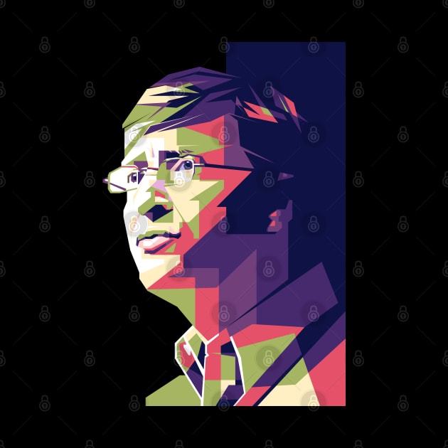 Bill Gates in pop art style wpap by Sterelax Studio