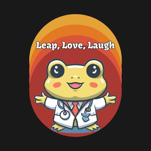 Leap Love Laugh, Frog by pmArtology
