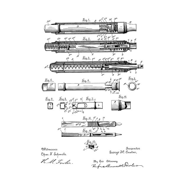 Finger Nail Cutter Vintage Patent Hand Drawing by TheYoungDesigns