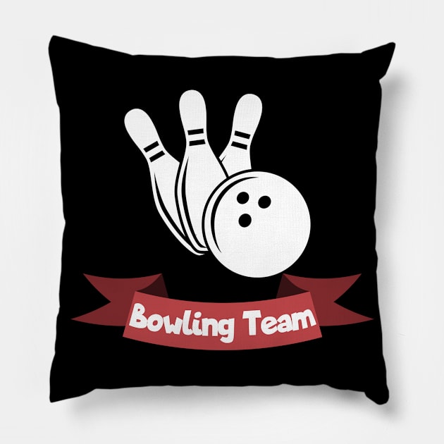 Bowling team Pillow by maxcode