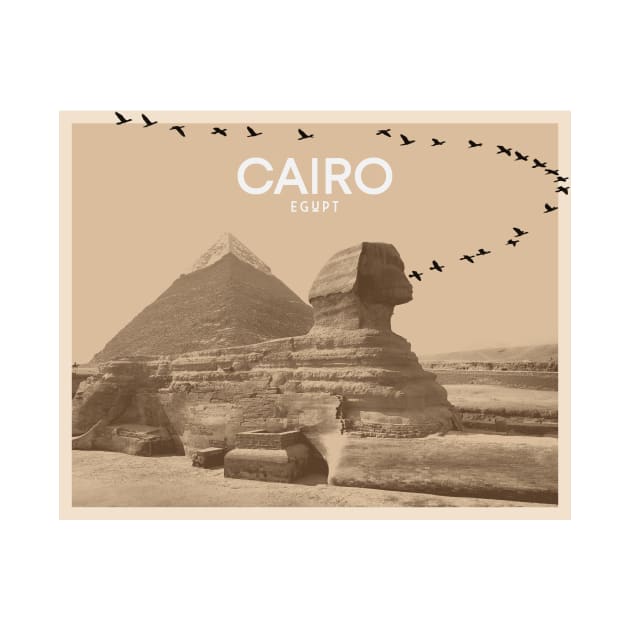 Great Sphinx of Giza Landmark Graphic Art by boholoc0