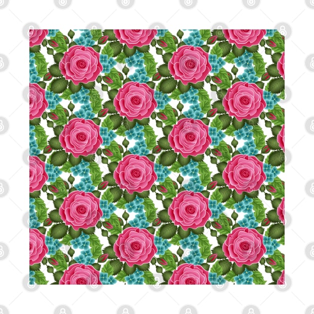 Botanical Rose Pattern by Designoholic