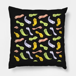 Planarians Pattern - Multi-colored Pillow