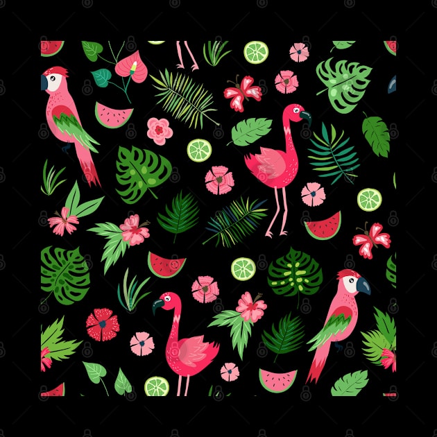 Pink Flamingo Pattern by trendybestgift