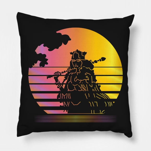 Inis Synthwave - Board Game Inspired Graphic - Tabletop Gaming  - BGG Pillow by MeepleDesign