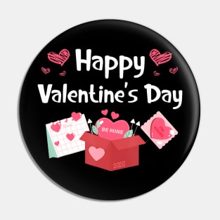 Happy Valentines Day Be Mine Cute Hearts VDay Pajama Pin
