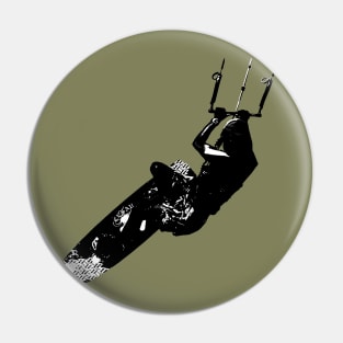 Kitesurfer Kitesurfing Lover Illustration Pin