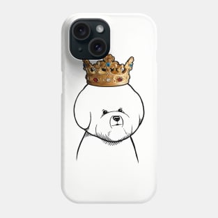 Bichon Frise Dog King Queen Wearing Crown Phone Case