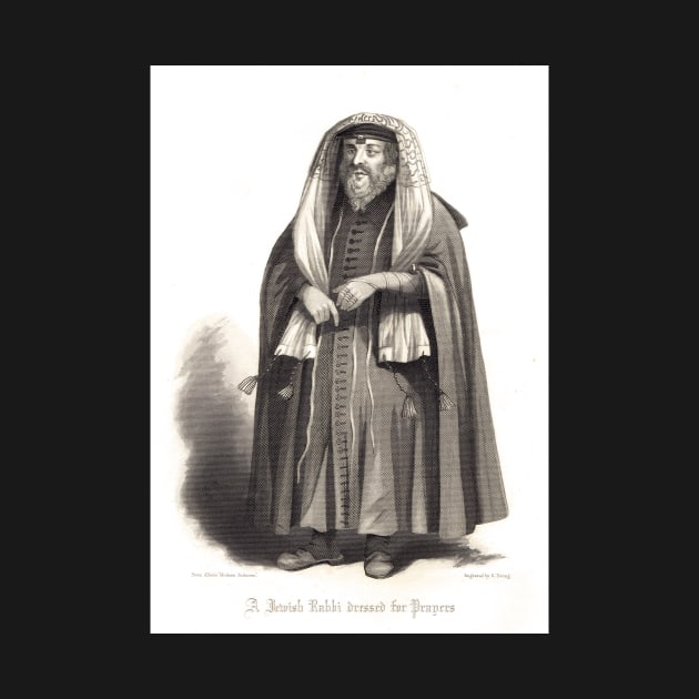 A Jewish Rabbi dressed for prayers by artfromthepast