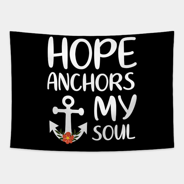 Hope Anchors My Soul Tapestry by worldtraveler