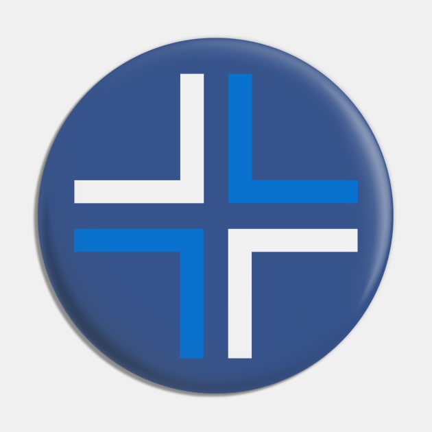 Crossroads blue white Pin by God Given apparel