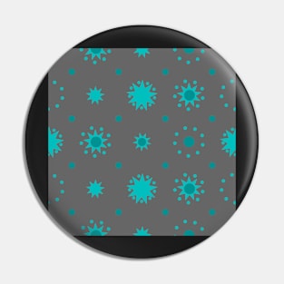 Suns and Dots Cyan on Grey Repeat 5748 Pin