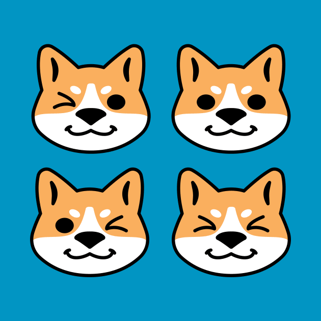 Four Red Corgis by kaeru