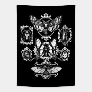 Gothic Framed Insects Tapestry