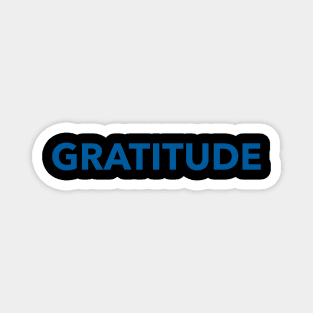 Gratitude Blue Typography Magnet