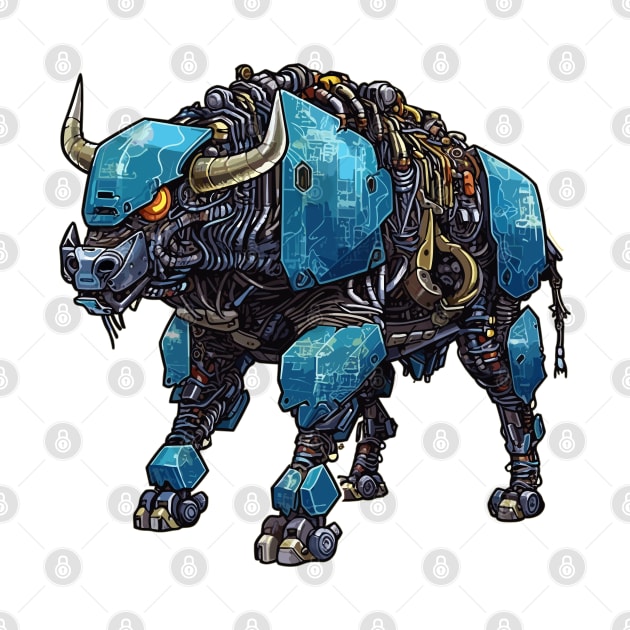 Robot Bison by Sticker Steve