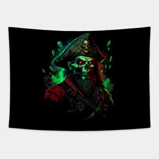 LeChuck's Flaming Voodoo Cannonball Tapestry