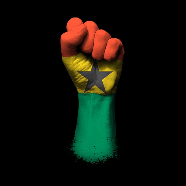 Flag of Ghana on a Raised Clenched Fist by jeffbartels