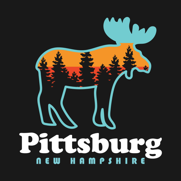 Pittsburg NH Moose Pittsburg New Hampshire by PodDesignShop
